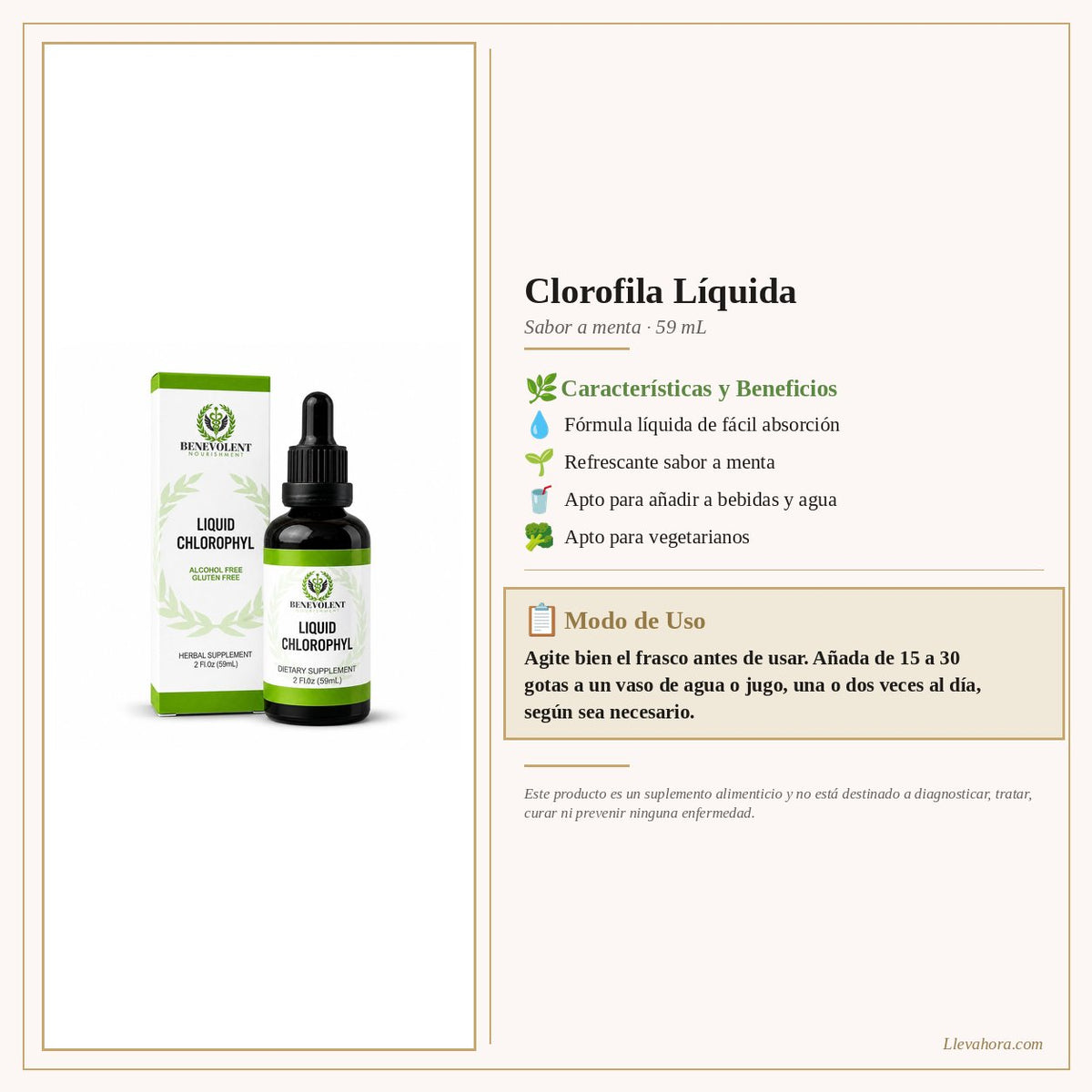 CLOROFILA BENEVOLENT X 60 ML